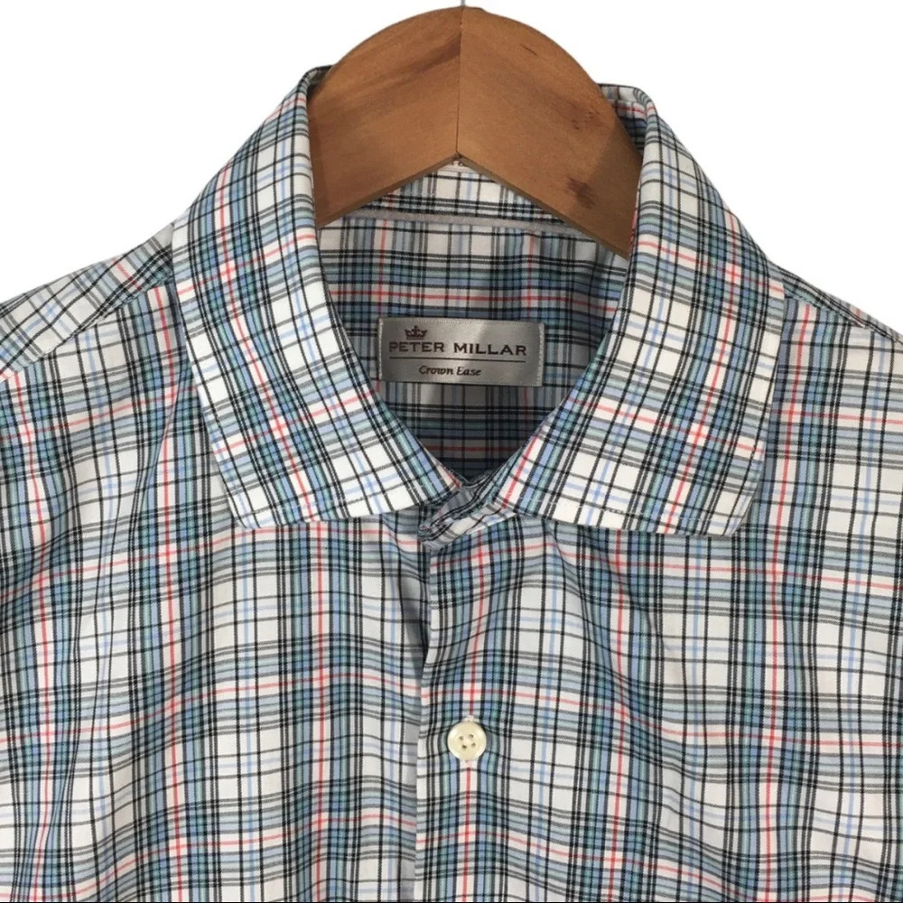 Bf433 Peter Millar Crown Ease Button Down Shirt M - image 3